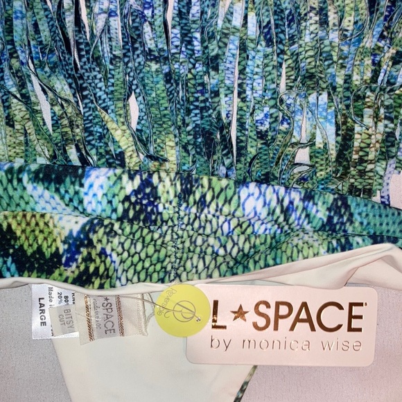 L*Space Audrey Fringe Snakeprint Bikini - Picture 7 of 8